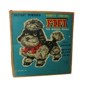 Vintage Battey Powered - Remote Control - "Fifi" The Begging Poodle - Japan